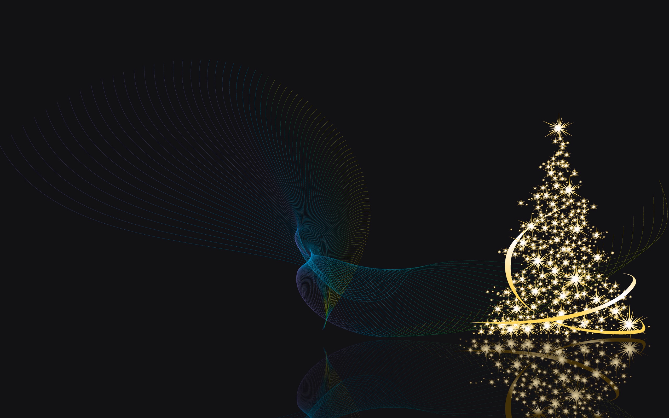 Новогодняя елка~Анимационные блестящие открытки GIF