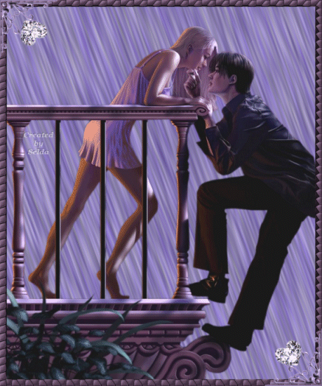 Аниме дарень и девушка на балконе