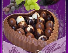 Шоколадные конфеты в сердце