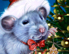 Гифка с Новогодней крысой 2032