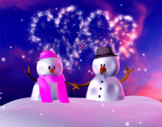 Влюбленные Снеговики