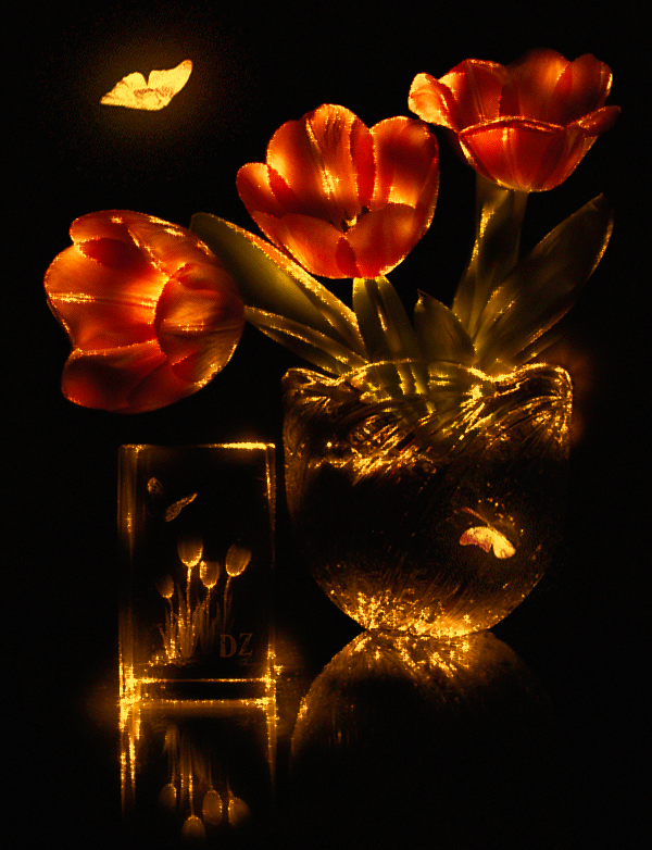 Золотистые тюльпаны