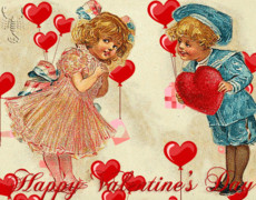 Блестящая gif картинка с днем Святого Валентина