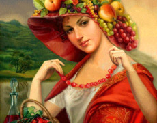 Девушка и фрукты